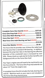0105A / New Force One main Bearing & Seal 