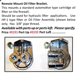 0191 / Remote Mount Oil Filter Bracket 
