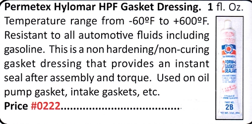 0222 / Permetex Hylomar HPF Gasket Dressing 
